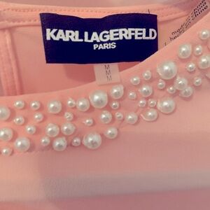 Karl Lagerfeld Pearled Neckline